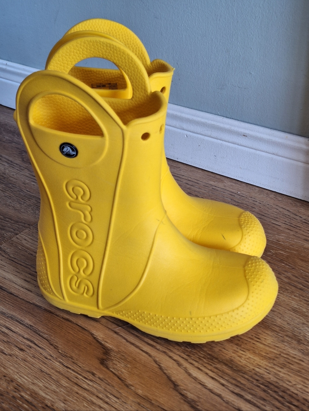 Crocs Kids' Classic Yellow Rain Boots